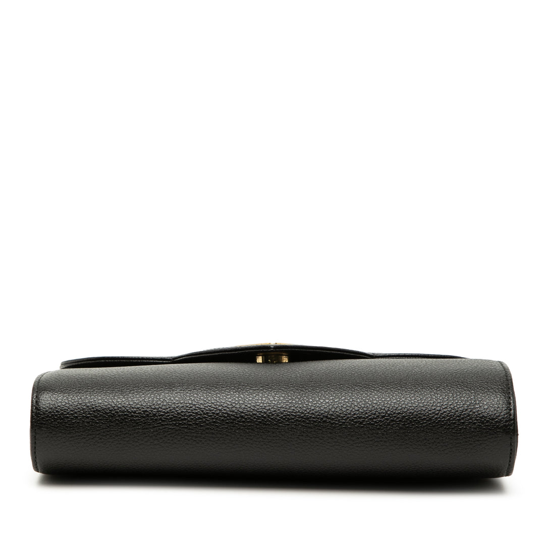 Saint Laurent Cuir de veau grainé Pochette