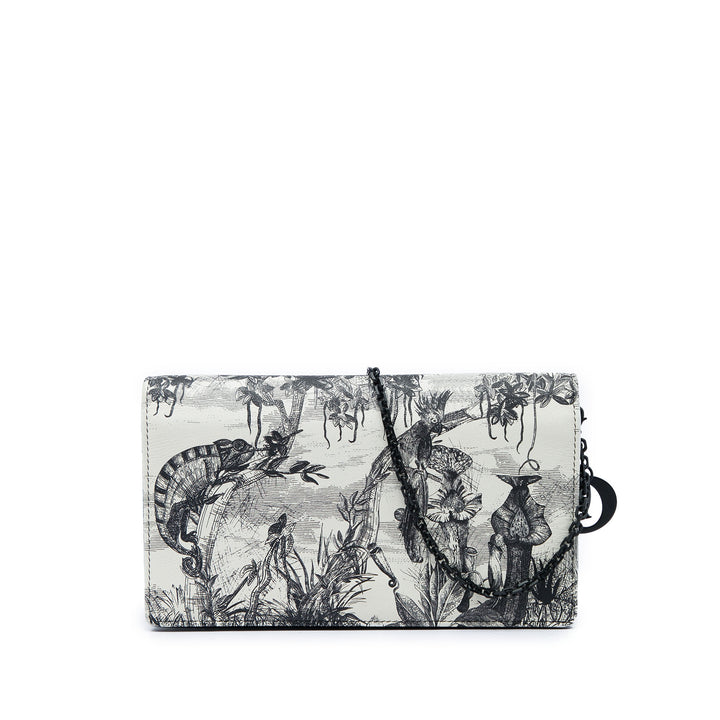 Dior De Jouy Carnivora Wallet on Chain Cuir de veau Blanc – vue principale – GABY PARIS