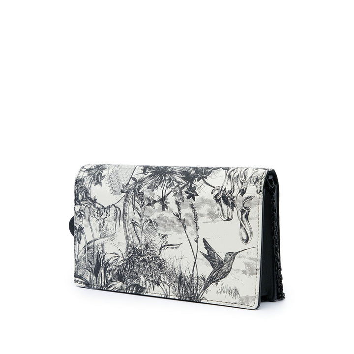 Dior De Jouy Carnivora Wallet on Chain Cuir de veau Blanc – vue 2 – GABY PARIS