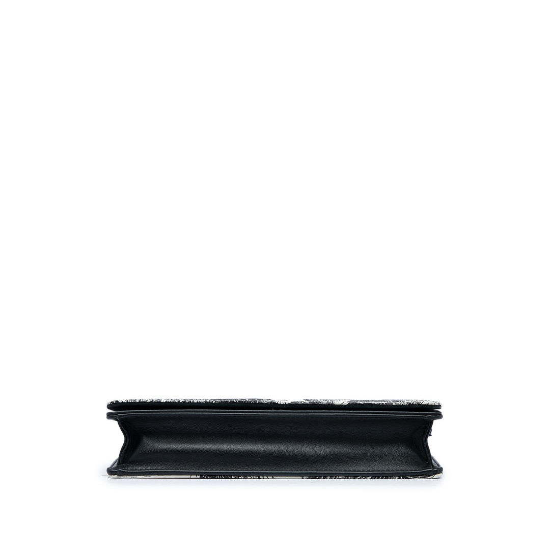 Dior De Jouy Carnivora Wallet on Chain Cuir de veau Blanc – vue 3 – GABY PARIS