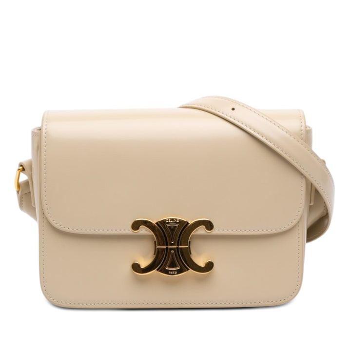 Celine Teen brillant Cuir de veau Triomphe Sac porté croisé