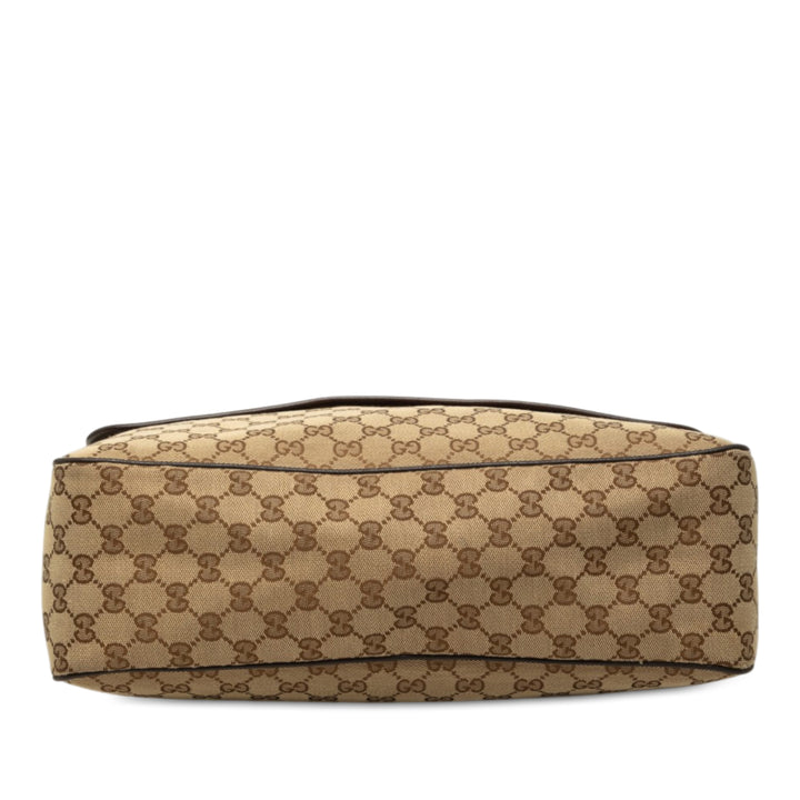 GG Web à rabat Sac Messenger Beige