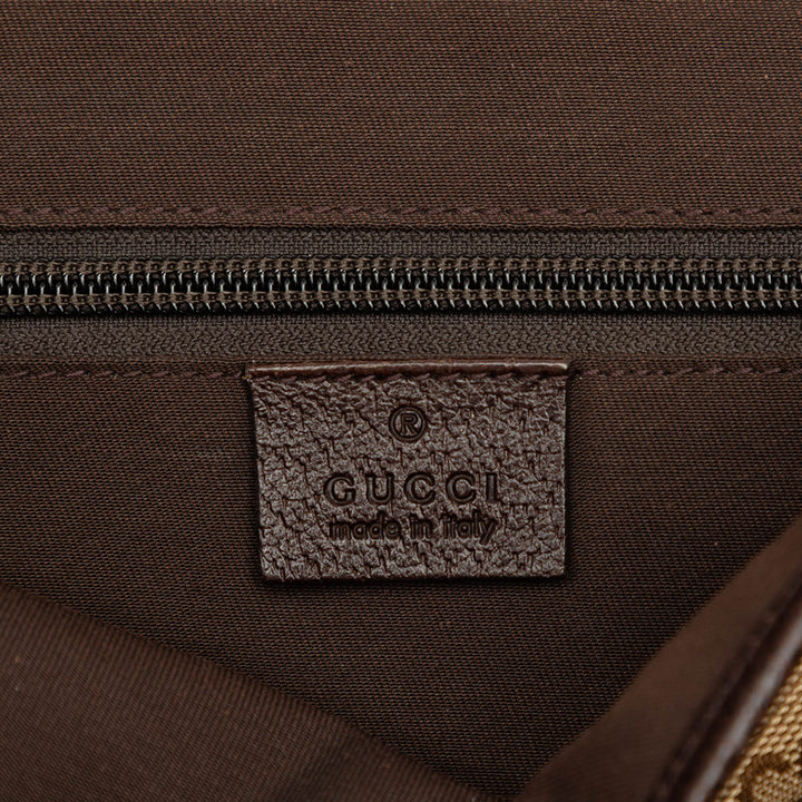 GG Web à rabat Sac Messenger Beige