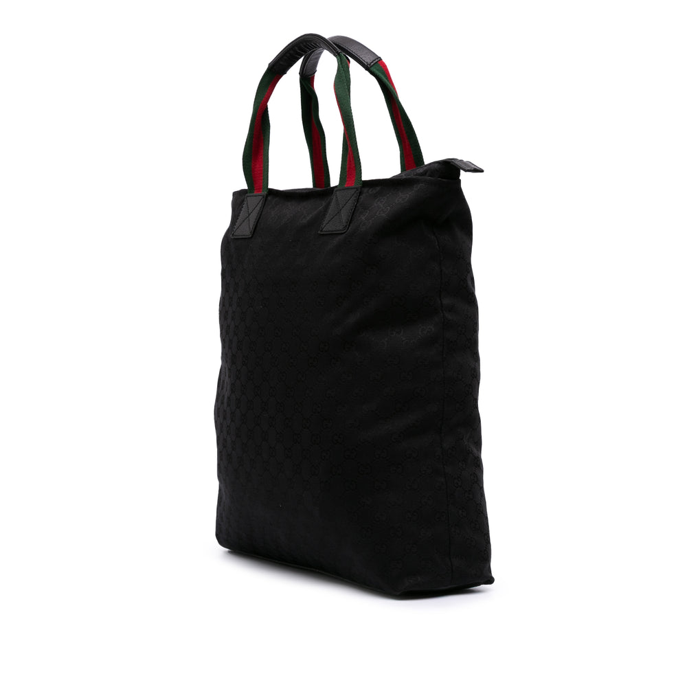GG Canvas Web Tote Black - Gaby Paris