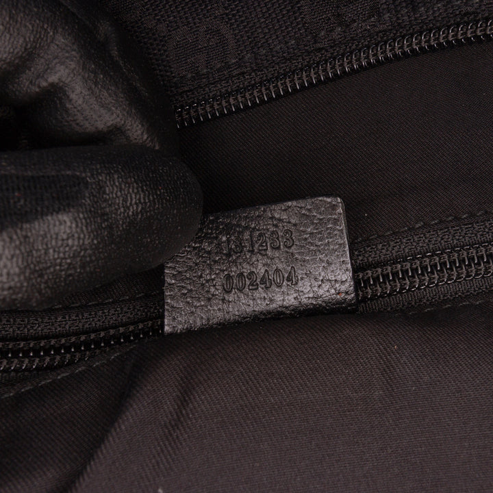 GG Canvas Web Tote Black - Gaby Paris