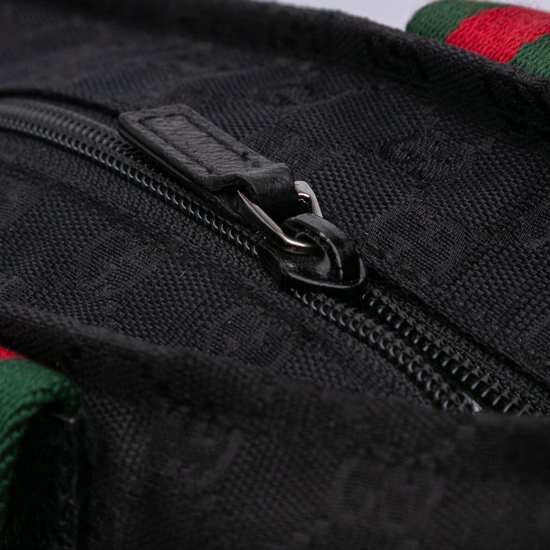 GG Canvas Web Tote Black - Gaby Paris