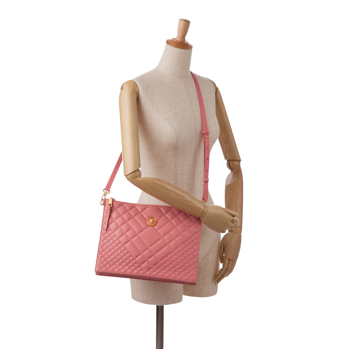 Quilted Medusa Crossbody Pink - Gaby Paris