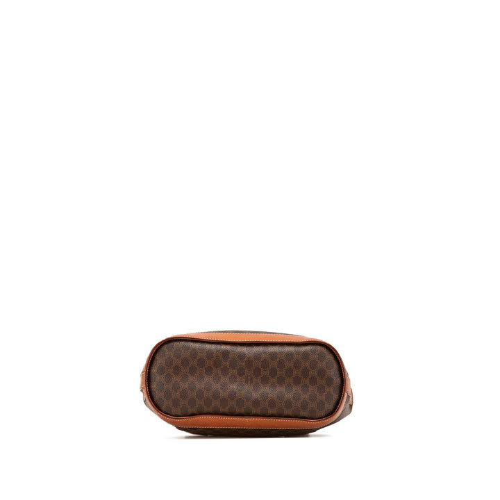 Macadam Coated Canvas Shoulder Bag Brown - Gaby Paris