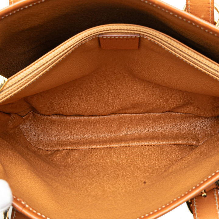 Macadam Coated Canvas Shoulder Bag Brown - Gaby Paris