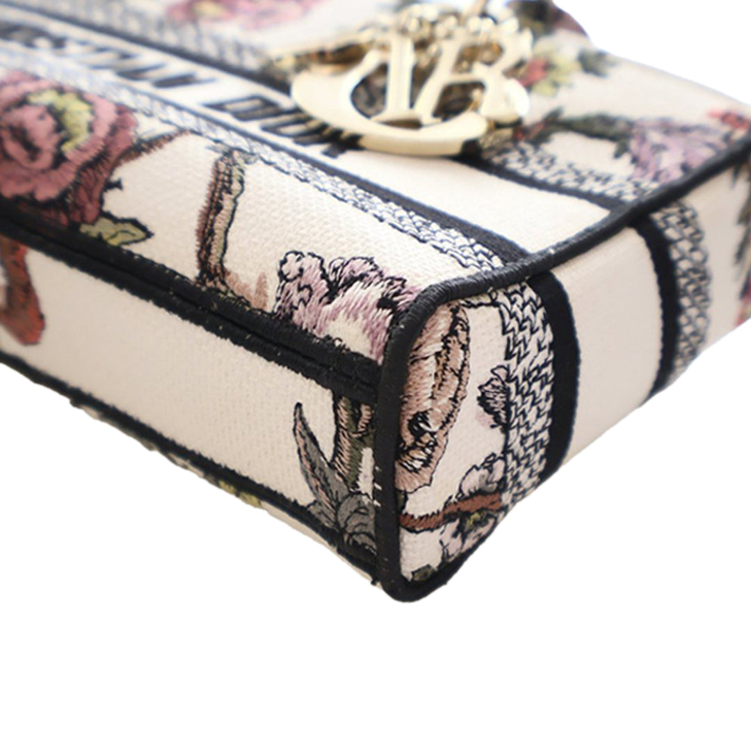 Dior Medium brodé Toile Lady D Joy