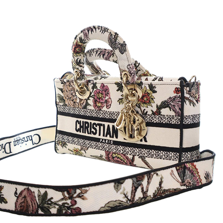 Dior Medium brodé Toile Lady D Joy