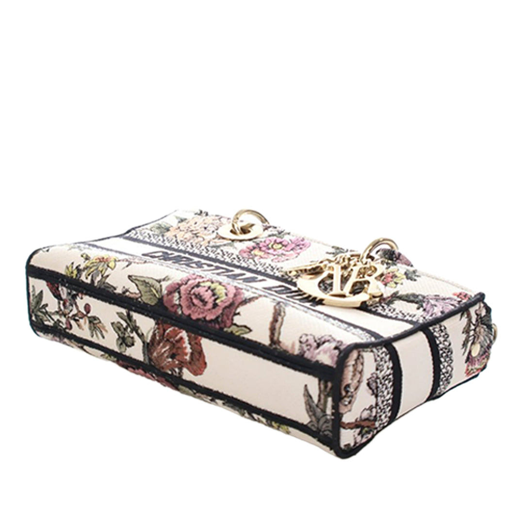Dior Medium brodé Toile Lady D Joy