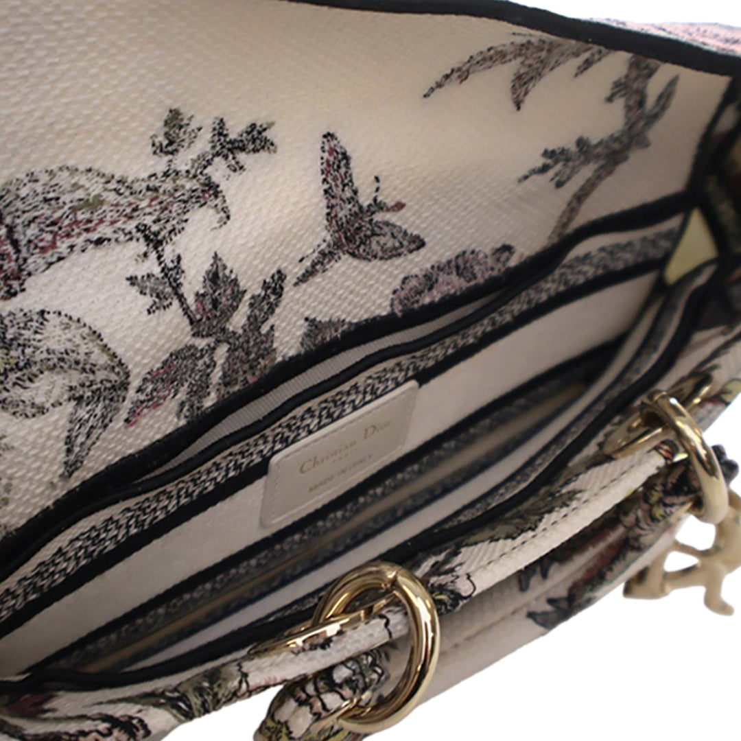 Dior Medium brodé Toile Lady D Joy
