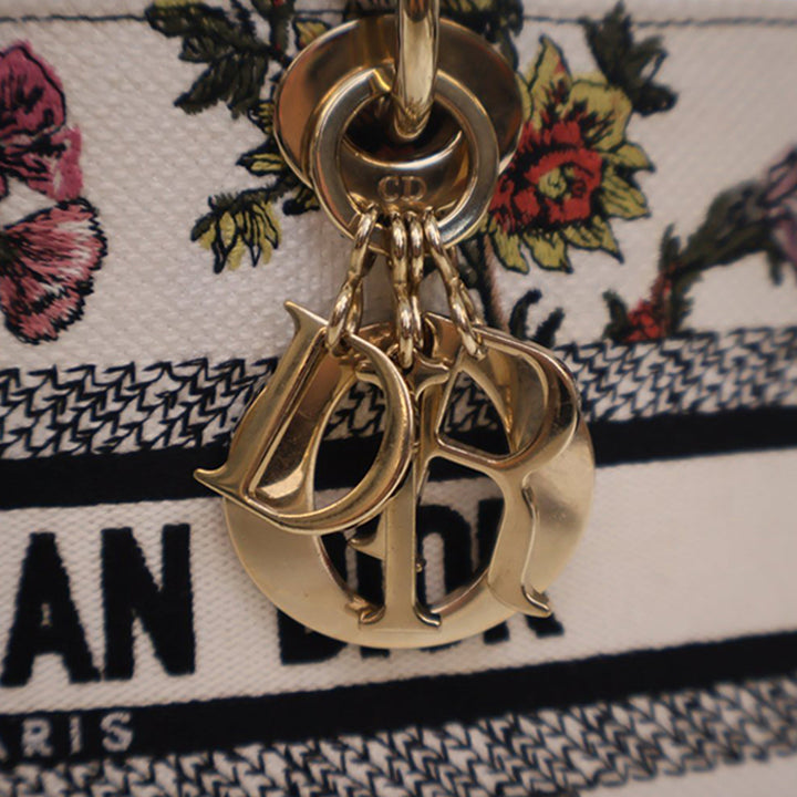 Dior Medium brodé Toile Lady D Joy