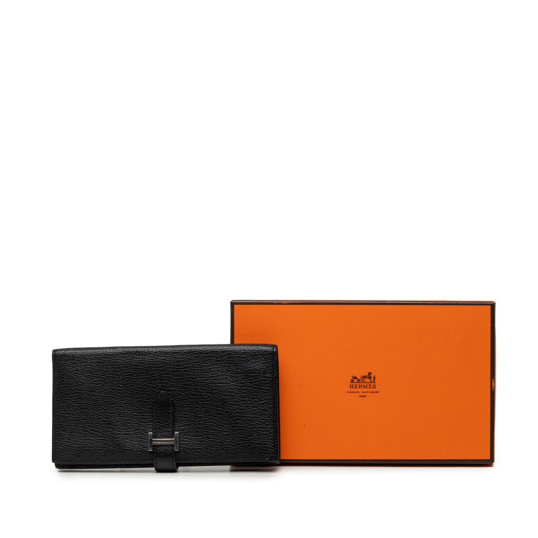 Hermès Chevre Mysore Bearn Soufflet Portefeuille long