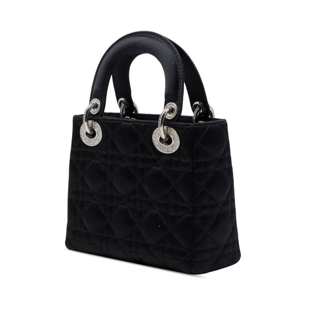 Dior Sac à main Lady Dior Cannage Swarovski Cristal Mini Noir – vue 2 – GABY PARIS