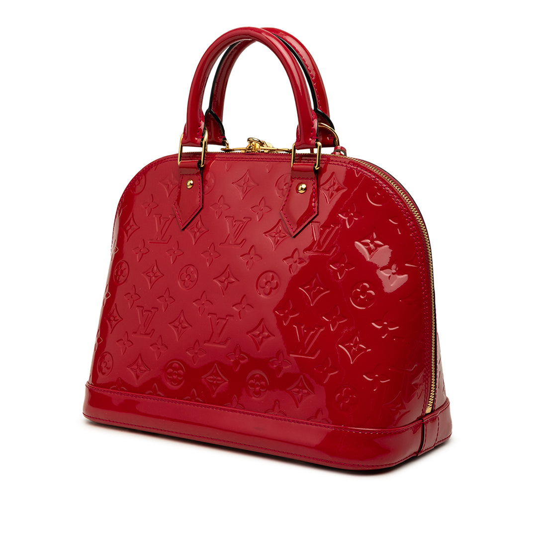 Alma PM Cuir verni Monogram Rouge