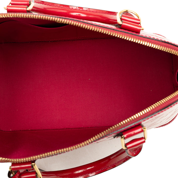 Alma PM Cuir verni Monogram Rouge