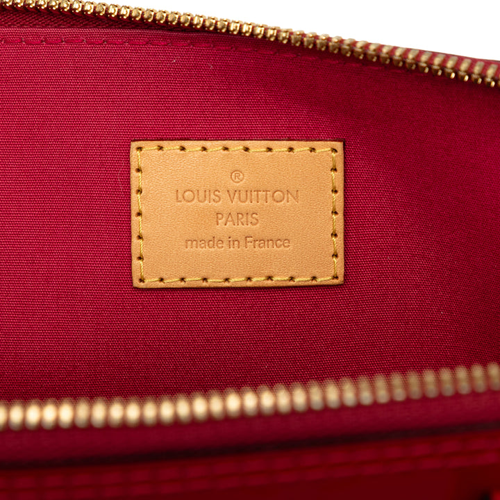 Alma PM Cuir verni Monogram Rouge