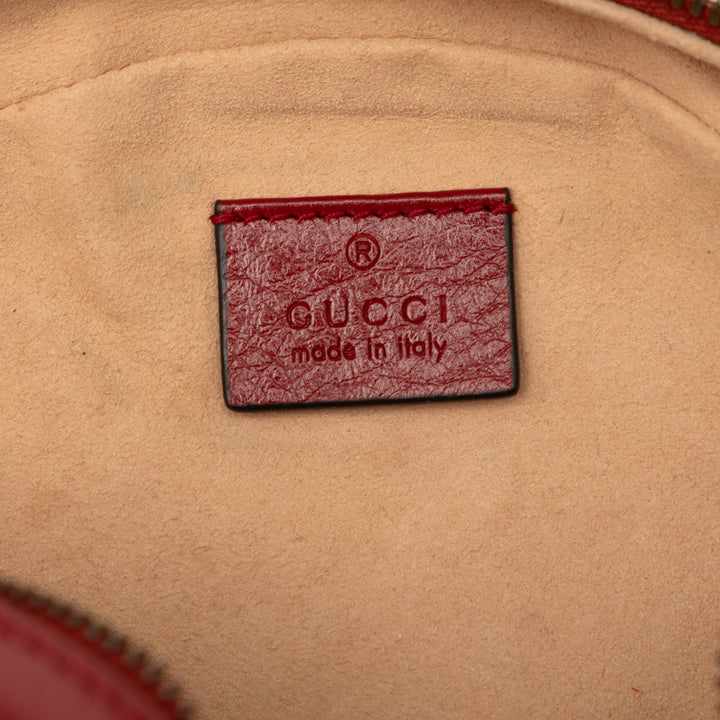 GG Marmont Matelasse Rond Sac Mini Rouge