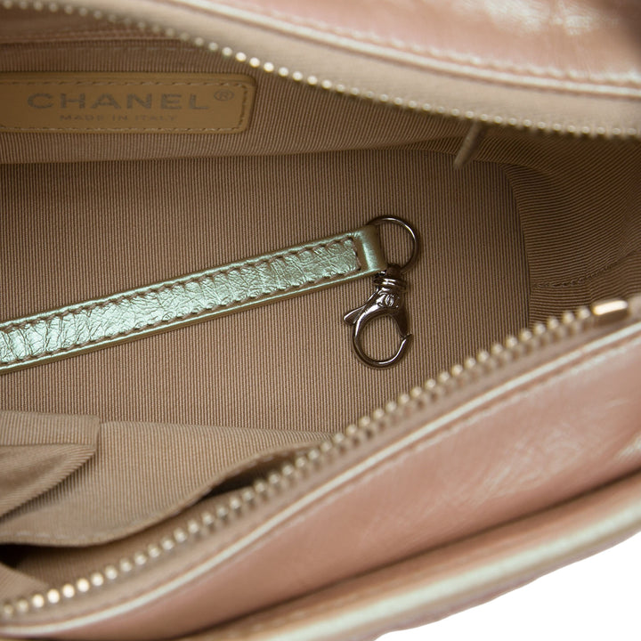 Irisé Matelassé vieilli Gabrielle Hobo Petit Cuir de veau Rose