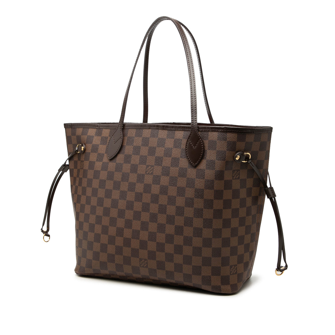 Louis Vuitton Neverfull MM Damier Ébène Marron – vue 2 – GABY PARIS