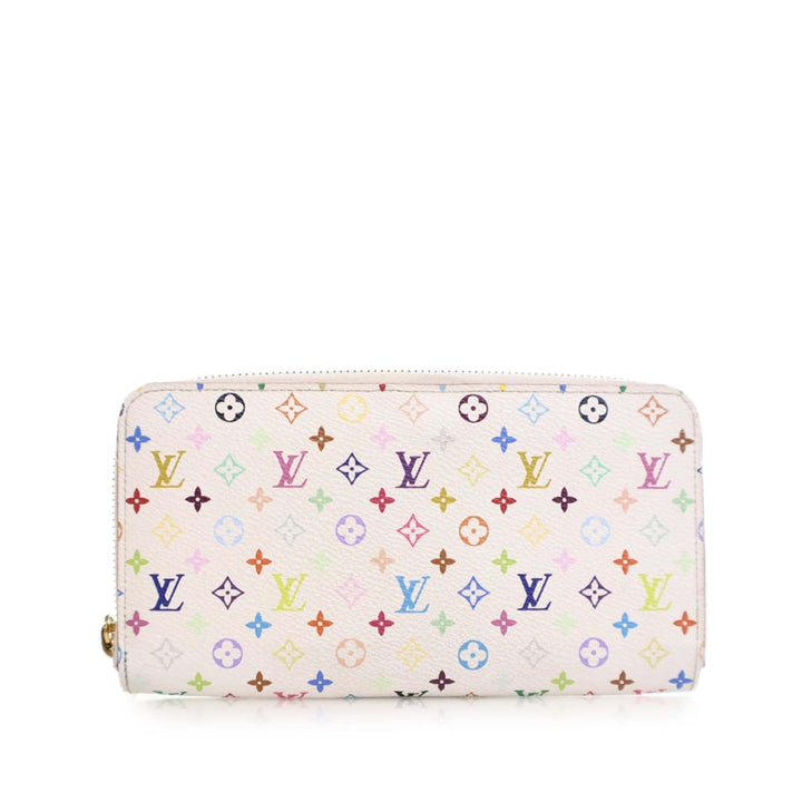 Monogram Multicolore Zippy Long Wallet White - Gaby Paris
