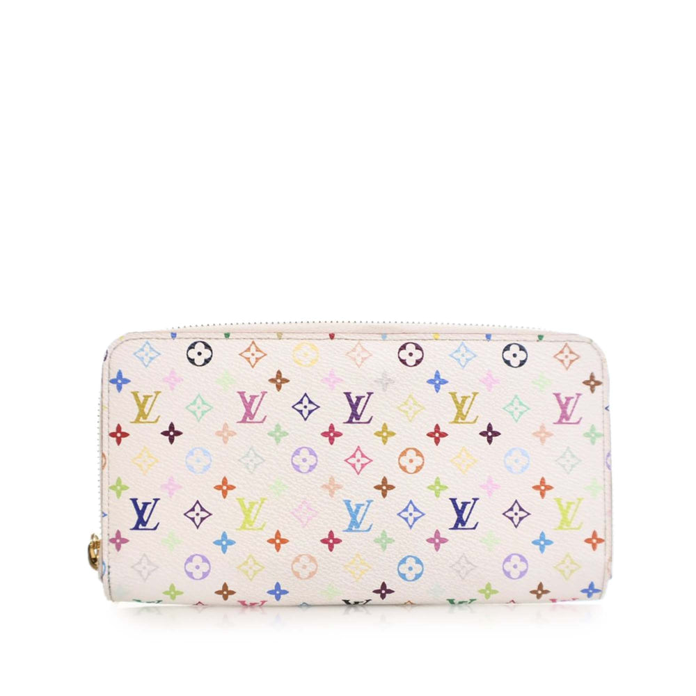 Monogram Multicolore Zippy Long Wallet White - Gaby Paris