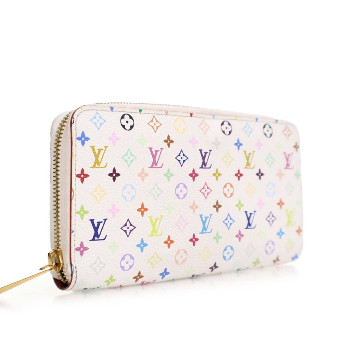 Monogram Multicolore Zippy Long Wallet White - Gaby Paris