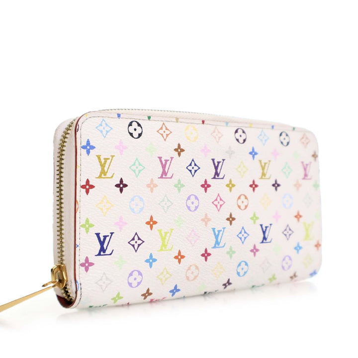 Monogram Multicolore Zippy Long Wallet White - Gaby Paris