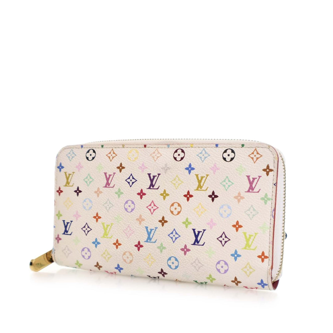 Monogram Multicolore Zippy Long Wallet White - Gaby Paris