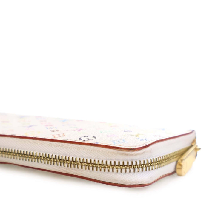 Monogram Multicolore Zippy Long Wallet White - Gaby Paris