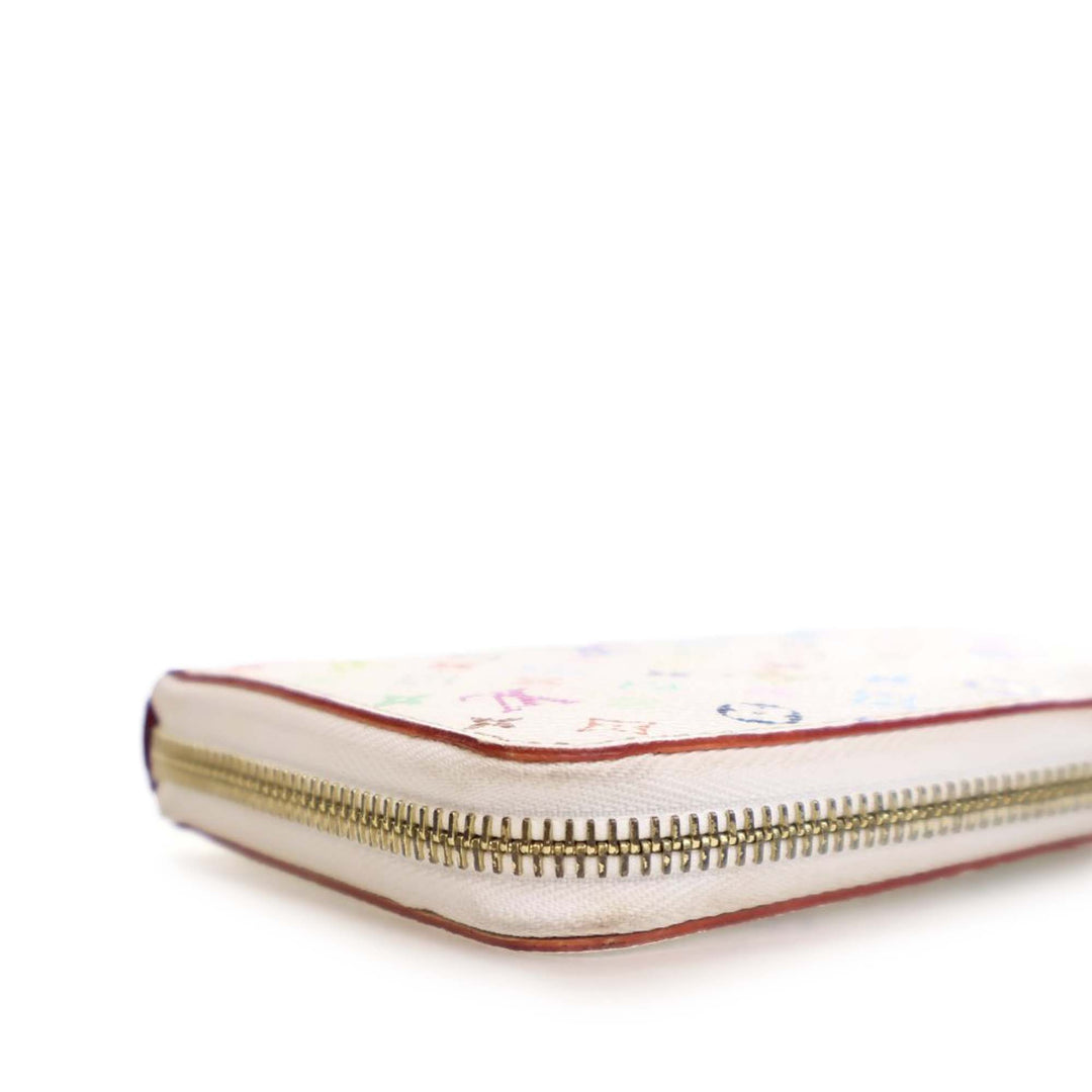 Monogram Multicolore Zippy Long Wallet White - Gaby Paris