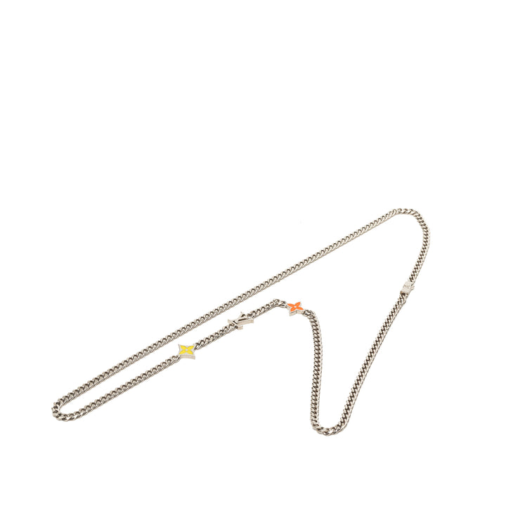 Brass Row Collier Monogram Argenté