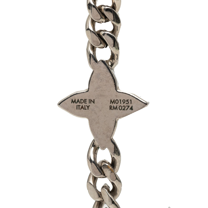 Brass Row Collier Monogram Argenté