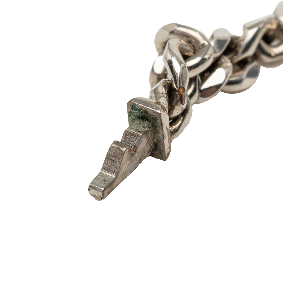 Brass Row Collier Monogram Argenté