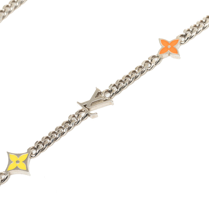 Brass Row Collier Monogram Argenté