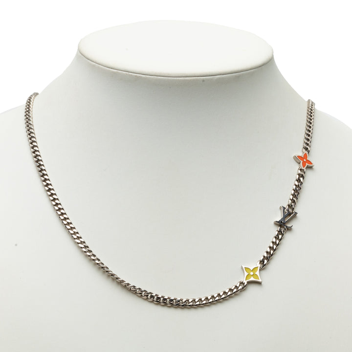Brass Row Collier Monogram Argenté