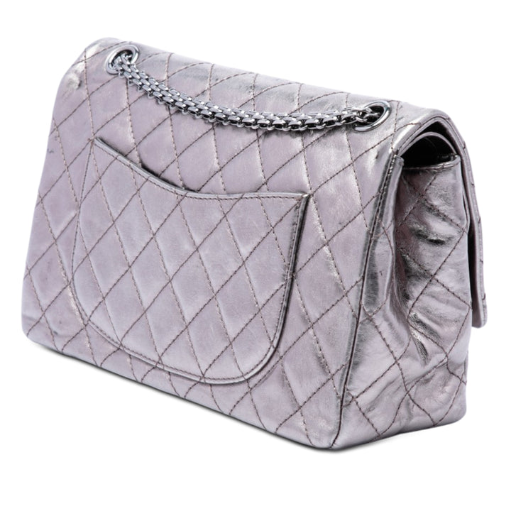 Chanel Matelassé Metallic vieilli Cuir de veau Reissue 2.55 Double rabat 226