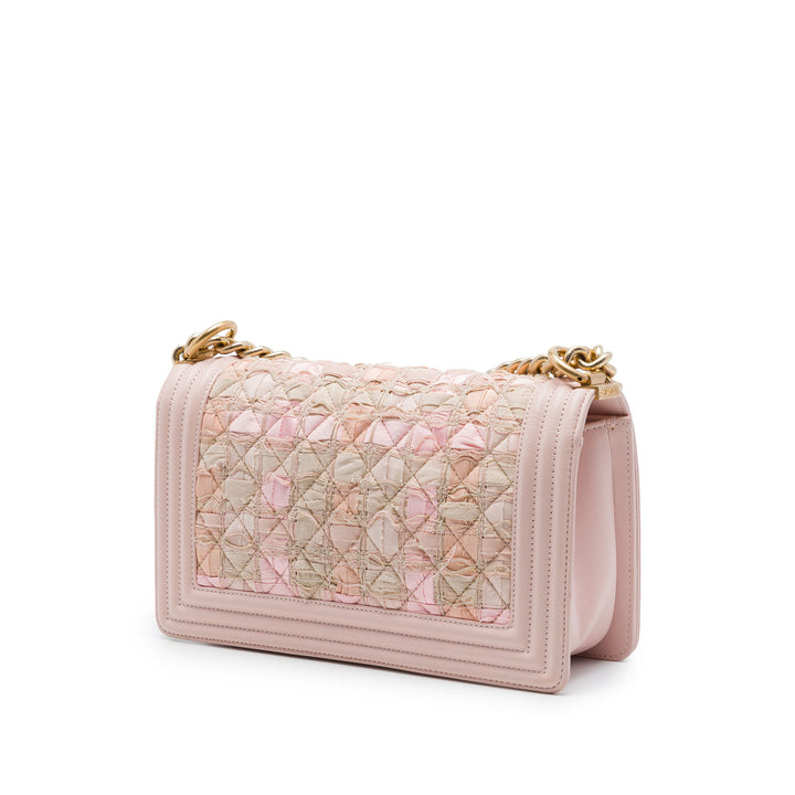 Chanel Old Medium Tweed et Cuir d’agneau Boy à rabat