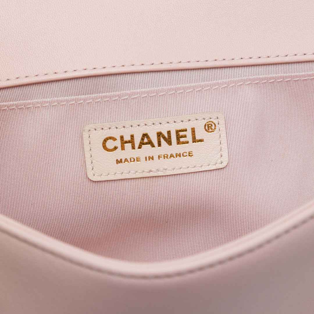 Chanel Old Medium Tweed et Cuir d’agneau Boy à rabat