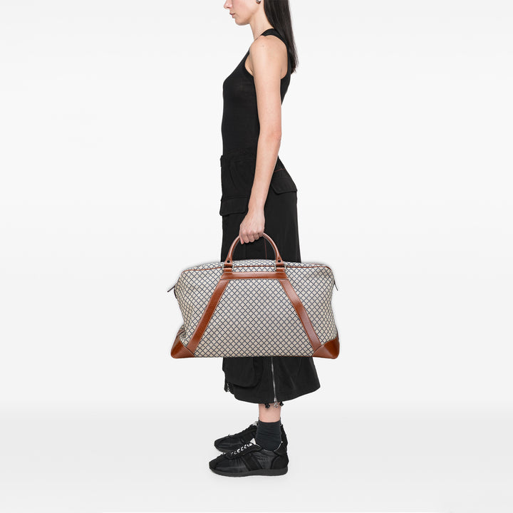 Diamante Canvas Travel Bag Brown - Gaby Paris