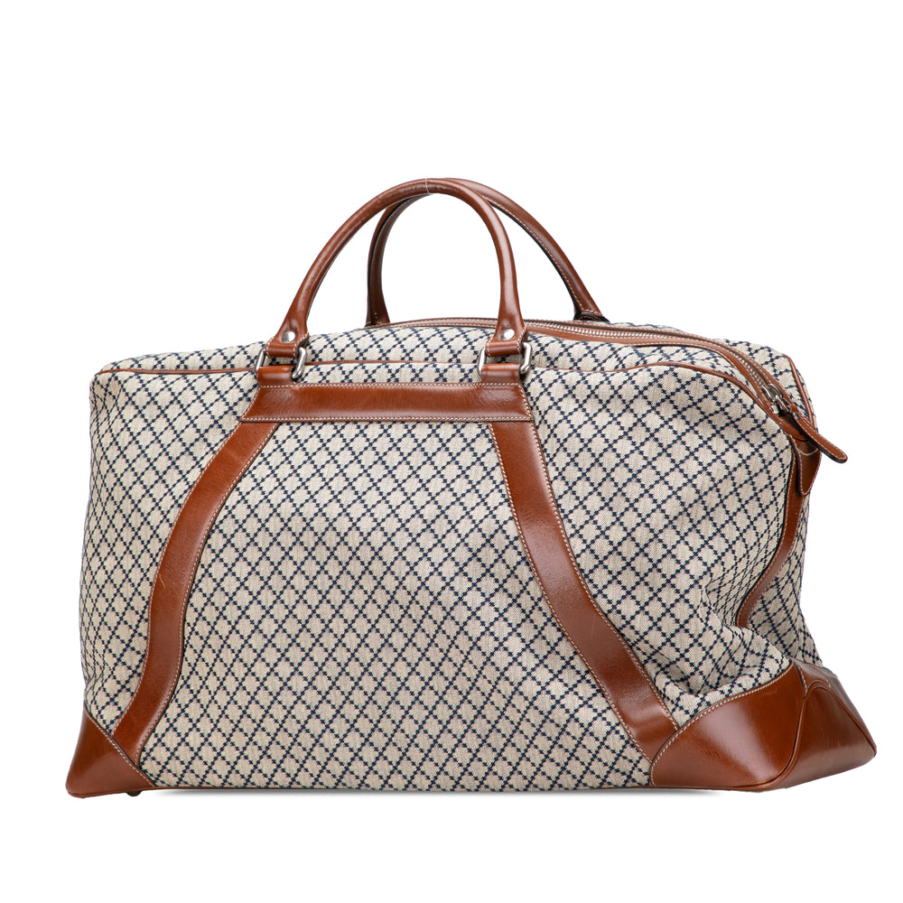 Diamante Canvas Travel Bag Brown - Gaby Paris
