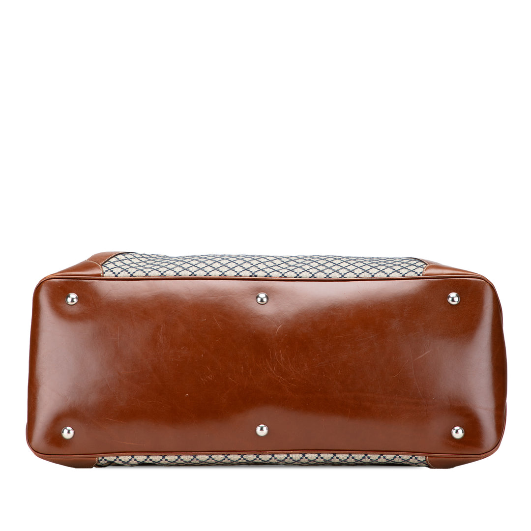 Diamante Canvas Travel Bag Brown - Gaby Paris