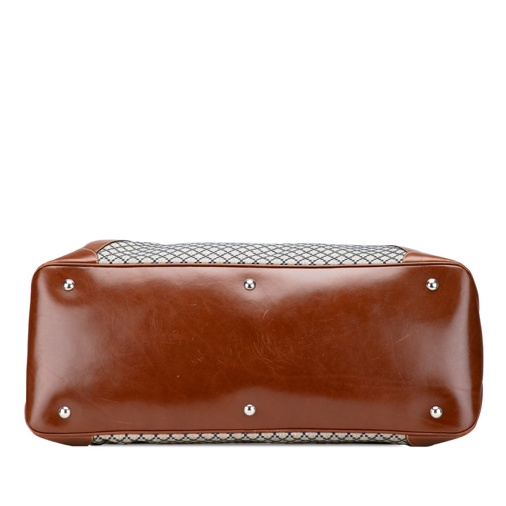 Diamante Canvas Travel Bag Brown - Gaby Paris