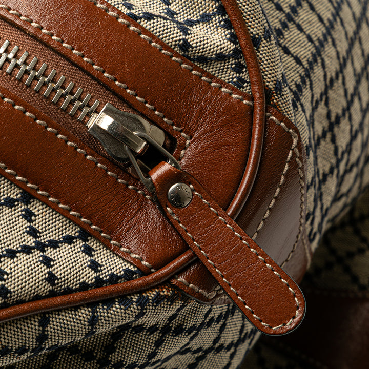 Diamante Canvas Travel Bag Brown - Gaby Paris