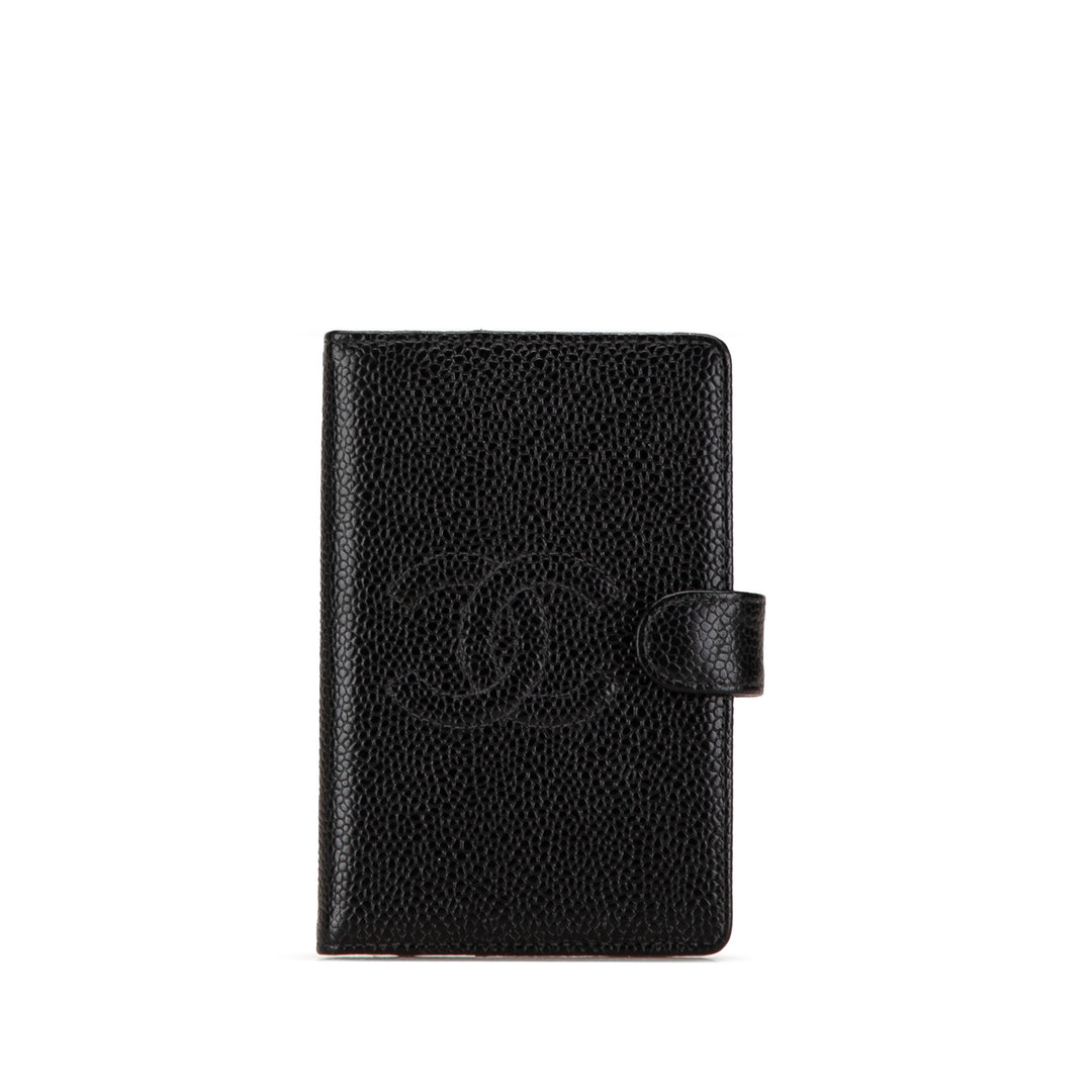 Mini Caviar CC Notebook Cover Black - Gaby Paris