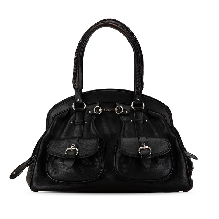 Large Calfskin My Dior Frame Handbag Black - Gaby Paris