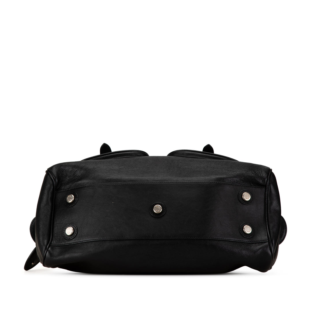 Large Calfskin My Dior Frame Handbag Black - Gaby Paris
