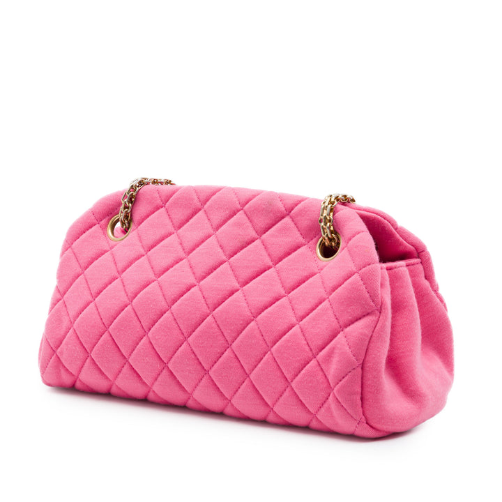 Chanel Small Matelassé Jersey Just Mademoiselle Bowling Sac